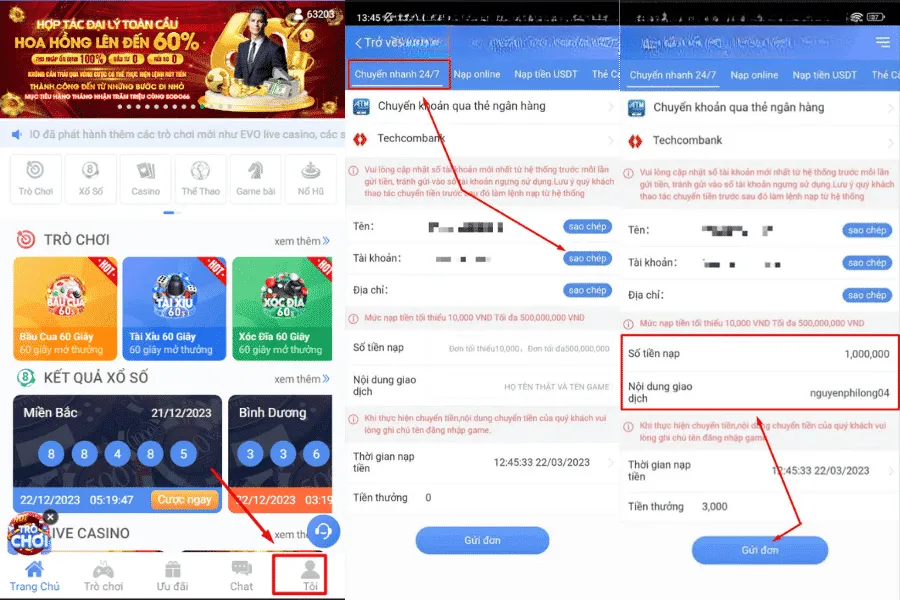nạp tiền sodo casino qua chuyển nhanh 247